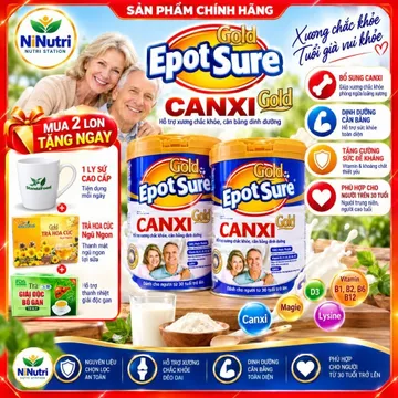 SỮA EPOT SURE CHO NGƯỜI CAO TUỔI LON 900G - GIÀU CANXI , HỖ TRỢ XƯƠNG KHỚP VÀ TIỂU ĐƯỜNG