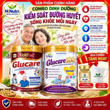( DATE MỚI ) SỮA TIỂU ĐƯỜNG GLUCARE GOLDLAY LON 900G - CHO NGƯỜI ĐÁI THÁO ĐƯỜNG , TIỀN TIỂU ĐƯỜNG .