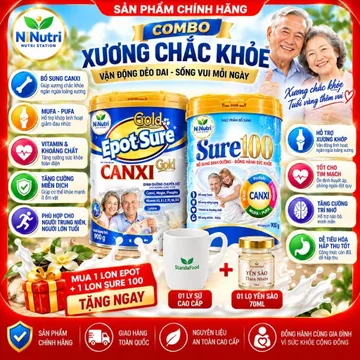 SỮA EPOT SURE CHO NGƯỜI CAO TUỔI LON 900G - GIÀU CANXI , HỖ TRỢ XƯƠNG KHỚP VÀ TIỂU ĐƯỜNG