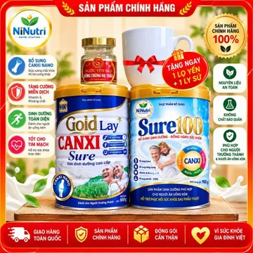 SỮA GOLDLAY CANXI SURE CHO NGƯỜI CAO TUỔI LON 900G - GIÀU CANXI , HỖ TRỢ XƯƠNG KHỚP VÀ TIỂU ĐƯỜNG