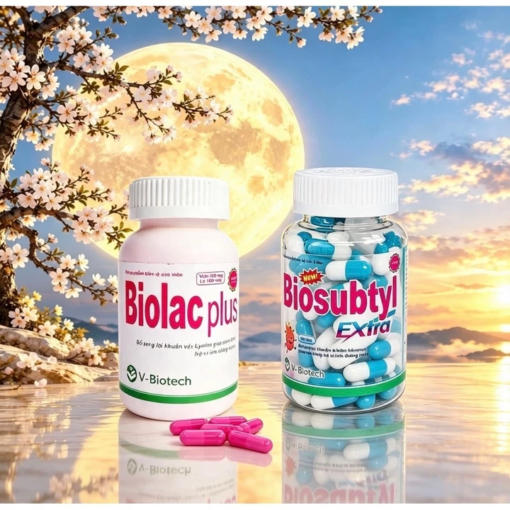 Men tiêu hóa Biosubtyl Plus SG, Chai 100 viên, tăng cường tiêu hoá.Bổ sung lợi khuẩn.