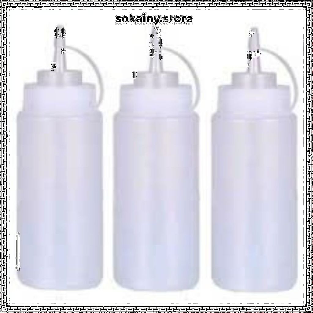 (COMBO 5) BÌNH NHỰA ĐỰNG TƯƠNG 800ML CAO CẤP - Đựng nước sốt, tương ớt, tương cà, nắp chống rò rỉ tiện lợi