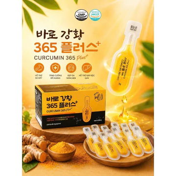 Viên Uống Nghệ CURCUMIN 365 PLUS Hàn Quốc - Hỗ Trợ Sáng Da, Ổn Định Dạ Dày, Dễ Hấp Thu