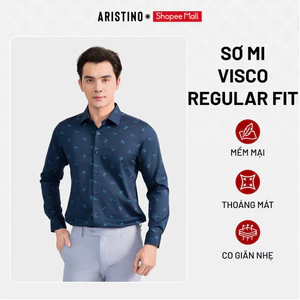 ARISTINO Áo Sơ Mi Nam Regular Fit Sơ Mi Công Sở Cao Cấp, Phom Thoải Mái Thanh Lịch, Dễ Phối Đồ ALS1010S3
