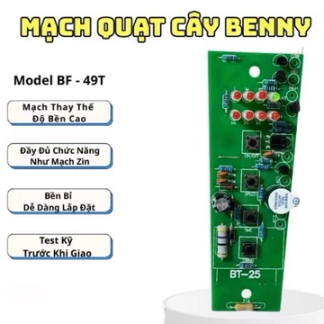 Bo mạch thay thế cho mạch quạt cây Benny Model BF- 49T (mạch thay thế)