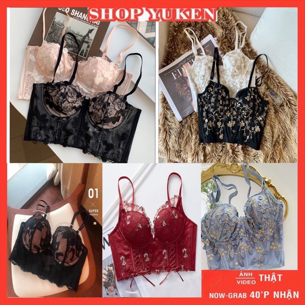 Áo Bra Ren . Áo Coset Hot trend sexy , xinh xăn, kute , quyến rũ. Kết Hợp Được Nhiều Loại Trang Phục