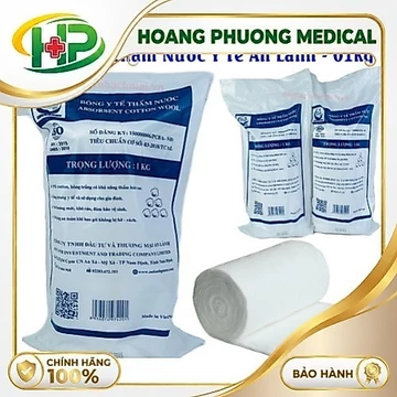 Bông Cân Y Tế An Lành Cuộn 1kg – Bông Gòn Thấm Nước 100% Cotton Dùng Cho Bệnh Viện, Spa