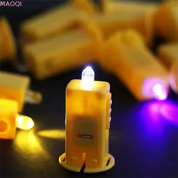 MAOQI 10 Chiếc Đèn Lồng Đèn LED Wick, Chất Liệu DIY Đèn Lồng Điện Tử Đèn Lồng, Phụ Kiện Đèn Lồng Màu Vàng Tích Hợp Đèn Nấc Thu Nhỏ Đèn Đèn Đèn Đèn Lồng Giấy