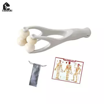 Con lăn Massage ngón tay Máy mát xa tay Con lăn viêm khớp Con lăn thư giãn với con lăn đôi ngọc bích và PP để giảm nhẹ và phản xạ