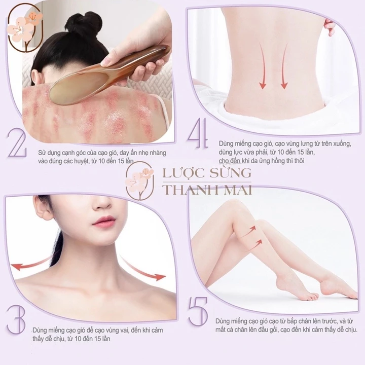 Dụng cụ diện chẩn bằng sừng, dụng cụ cạo gió mátxa day ấn huyệt lưu thông khí huyết, giảm căng thẳng – 5