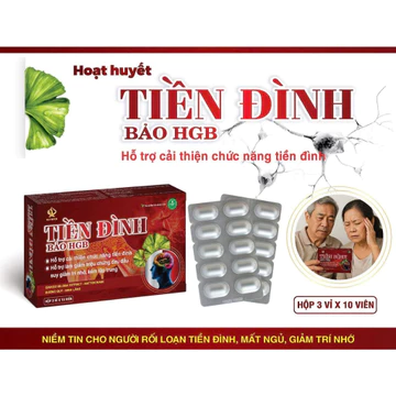 [CHÍNH HÃNG] Hoạt huyết Tiền Đình Bảo HGB giúp hoạt huyết dưỡng não, tăng cường tuần hoàn máu não, giảm chóng mặt