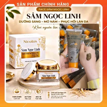Kem Sâm Ngọc Linh Nicolas và Sữa Rửa Mặt Thảo Dược Mịn Da