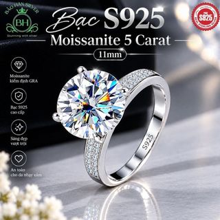 Women's 925 Silver Wedding Ring by Bảo hân Silver