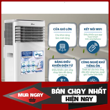 Máy lạnh di động 12000 BTU phòng 15-40m2 nhập khẩu FUJIE, điều hoà di động mini làm lạnh, hút ẩm, lọc không khí