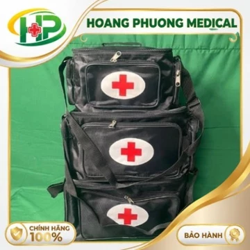 Túi Cứu Thương Y Tế Màu Đen Đủ Size (Nhỏ - Trung - To) - Túi Sơ Cứu Ô Tô, Phượt, Gia Đình