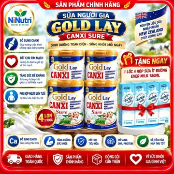 ( KÈM 1 LÓC SỮA ÍT ĐƯỜNG ) COMBO 4 SỮA NGƯỜI GIÀ GIÀU CANXI - NGỪA LOÃNG XƯƠNG , TIỂU ĐƯỜNG .