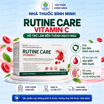RUTINE CARE – Bổ sung Vitamin C, Rutin và các dưỡng chất – Hộp 30 viên