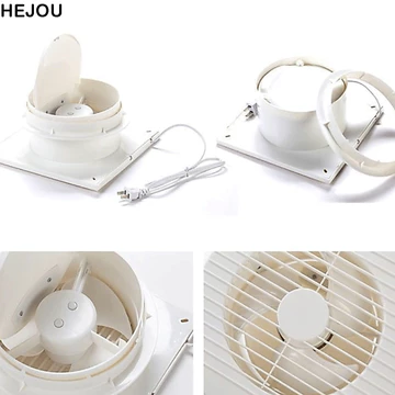 Quạt hút HEJOYU, Quạt hút điện luồng không khí mạnh tiếng ồn thấp, Loại bỏ mùi mạnh mẽ Tắt tiếng Nhà ở bền Quạt thông gió Sử dụng nhà vệ sinh