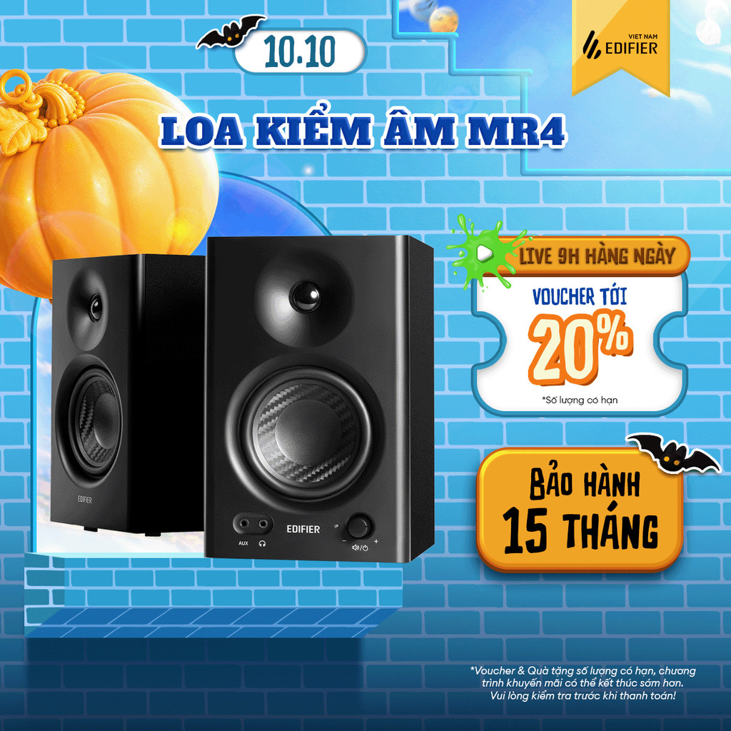 Loa Kiểm Âm Chuẩn Studio EDIFIER MR4/MR3/MR5 42W - Công nghệ DSP/ADC Cho Âm Cao Chi Tiết - Chế Độ Kép-15 Tháng Bảo Hành