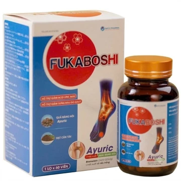 Viên uống Fukaboshi- Hỗ trợ giảm acid uric máu, hỗ trợ giảm sưng đau do gout, Lọ 30 viên