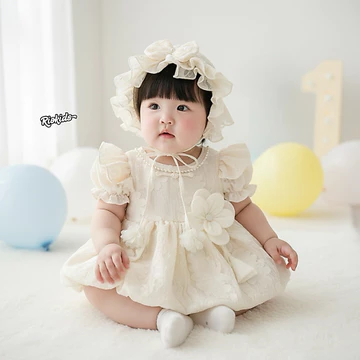 3-11kg Body váy đầm công chúa bí be RIOKIDS quần áo cho bé gái sơ sinh đầy tháng thôi nôi BD294