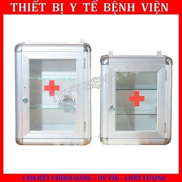 Tủ thuốc y tế treo tường -Tủ thuốc y tế gia đình nhôm kính loại đẹp