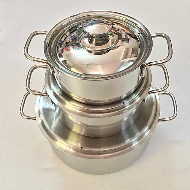 BỘ 3 NỒI INOX 1 ĐÁY - QUÀ TẶNG TỪ SHARP | BigBuy360 - bigbuy360.vn