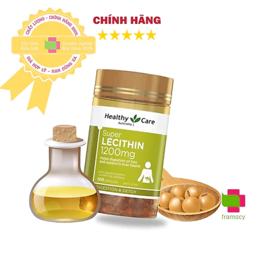 Mầm đậu nành Healthy Care Super Lecithin 1200mg, Úc tăng cường sinh lý, ngăn lão hóa cho phụ nữ trên 18 tuổi