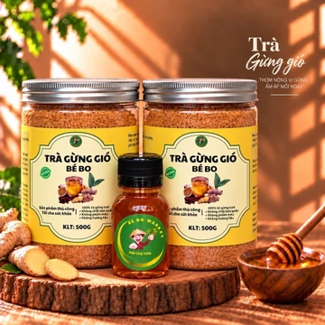 Bột Trà Gừng Gió Bột Trà Gừng Hòa Tan Đăk Lắk BÉ BO [1KG]