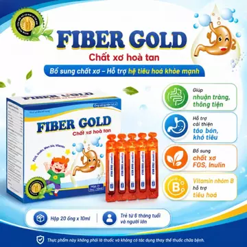 [Hàng công ty] Chất xơ hòa tan Fiber Gold NAVICO – Bổ sung chất xơ, hỗ trợ hệ tiêu hóa khỏe mạnh – Hộp 20 ống x 10ml