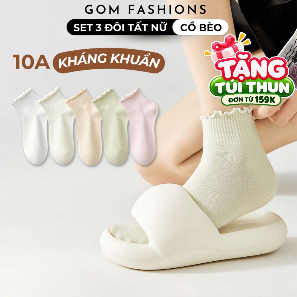 [FLASHSALE] Set tất nữ cổ bèo thời trang thu đông GOMTAT, vớ nhún nữ dễ thương, tôn chân - MIA-25165