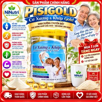 ( KÈM 1 LỌ YẾN + LY SỨ) SỮA CHO NGƯỜI ĐAU NHỨC XƯƠNG KHỚP PISIGOLD SỮA NON TỔ YẾN 900G - TỐT CHO NGƯỜI TIỂU ĐƯỜNG .