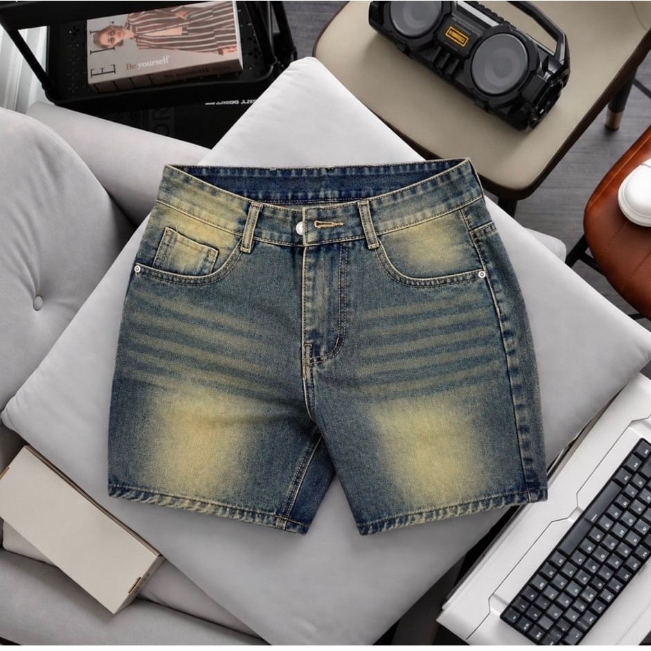 QUẦN SHORT TRÊN GỐI TV107 RÊU LỢT, CHẤT LIỆU COTTON KHÔNG GIÃN, SIZE TỪ 45-95KG