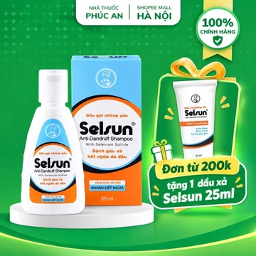 Dầu gội Selsun chống gàu, sạch gàu & hết ngứa da đầu Selsun Anti-Dandruff Shampoo 50ml - 100ml - 250ml