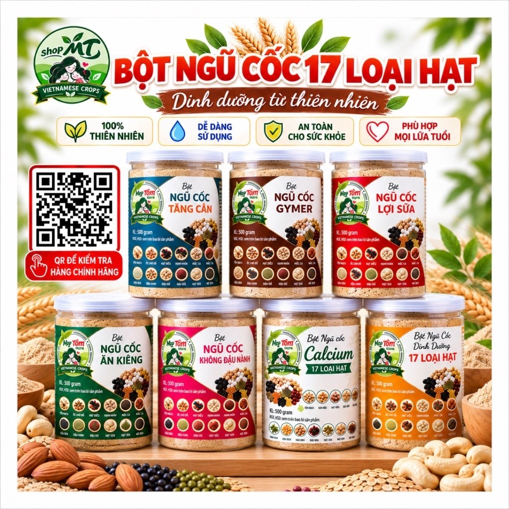 500gram BỘT NGŨ CỐC CAO CẤP 17 LOẠI SHOPMT.METOMSTORE