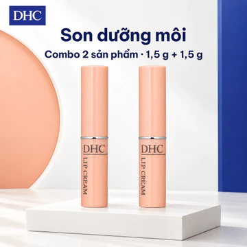Combo 2 Thỏi Son Dưỡng Môi DHC Lip Cream 1,5g - Giúp Dưỡng Ẩm, Làm Mềm Môi - Mỹ Phẩm