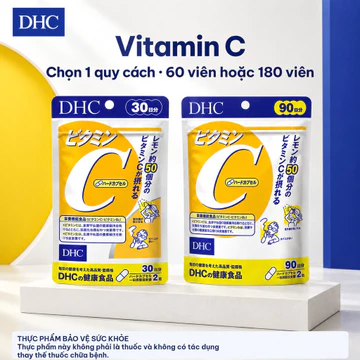 DHC Vitamin C 60 Viên Và 180 Viên - TPBVSK Bổ Sung Vitamin C Và Vitamin B2 Dùng 30 Và 90 Ngày