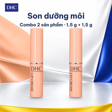 Son Dưỡng Môi Không Màu DHC Lip Cream Bộ 2 Thỏi 1,5g - Mỹ Phẩm Nhật Bản
