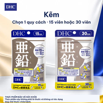 Viên Uống DHC Kẽm ZinC 15 Ngày 15 Viên & 30 Ngày 30 Viên Hỗ Trợ Duy Trì Sức Khoẻ