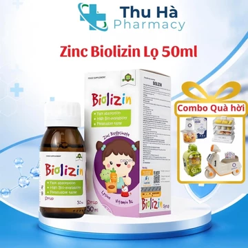 (QUÀ HỜI) Combo 3 Kẽm Biolizin cho bé chai 50ml - Hỗ trợ bé ăn ngon, tăng đề kháng, cải thiện biếng ăn cho bé hiệu quả