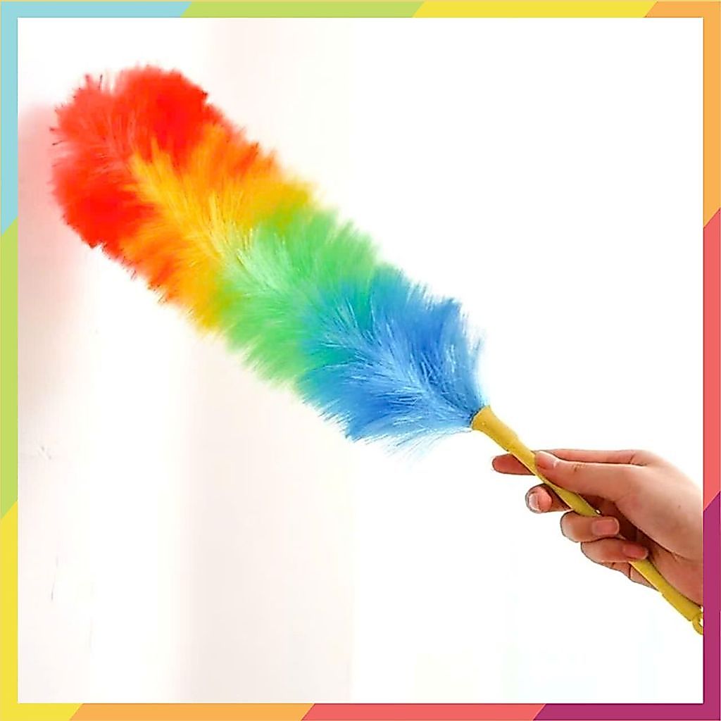 (COMBO 5) CHỔI PHỦI BỤI SẮC MÀU - Chổi Quét Phủi Bụi Nylon- Chổi Phất Trần Lau Bụi Lông Nhựa Đa Năng