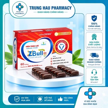 Viên tăng lực Nhân Sâm - Tỏi Đen ZBULL FAST (Hộp 60 viên) Hỗ trợ bồi bổ cơ thể, tăng sức đề kháng, tăng cường thể lực