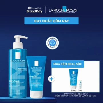 [VB KOL] Gel rửa mặt tạo bọt làm sạch La Roche-Posay Effaclar Purifying Foaming Gel 400ml & Gel rửa mặt Effaclar 50ml
