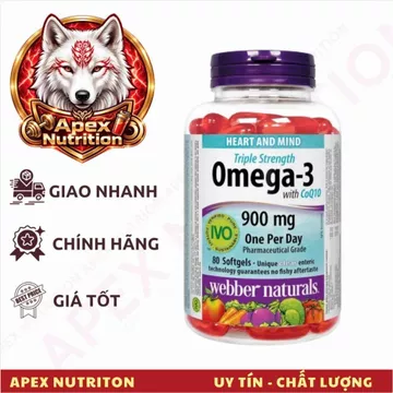 Viên Uống Omega3 Webber Triple Strength Omega-3 / Omega-3 With CoQ10