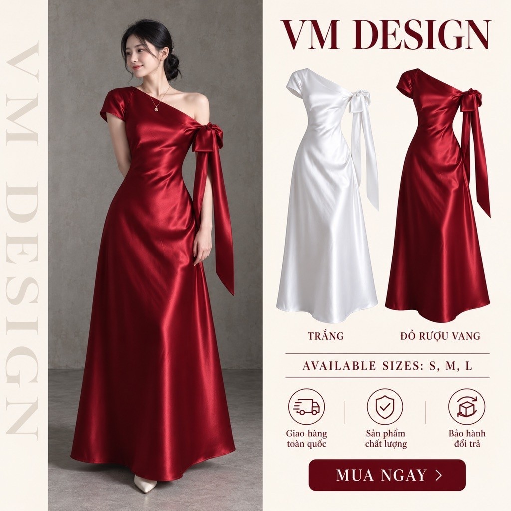DP20 ĐẦM PHI LỆCH VAI CỘT NƠ ĐI CHƠI, ĐI TIỆC, ĐI ĂN CƯỚI, ĐẦM LỤA ĐẸP, ĐẦM VÁY LỤA SANG CHẢNH
