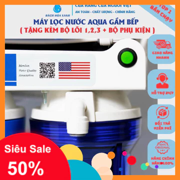 ✔️ Máy lọc nước RO có đồng hồ đo Áp không vỏ tủ AQUA 411 cấp lọc ,Có đèn UV , công suất 15L/H ,Chính Hãng bảo hành 1 năm