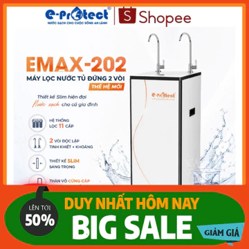 NHẮN SHOP ĐẶT NHANH ✔️ Máy lọc nước RO + Kiềm Eprotect Emax 202 tủ đứng 11 cấp lọc uống trực tiếp tại vòi hàng chính hãn