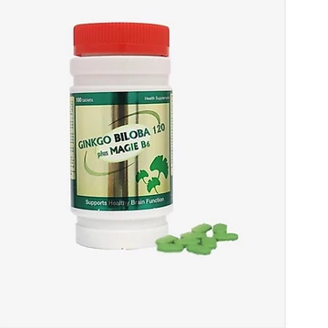 Ginkgo Biloba 120 Plus Magie B6 Bổ thần kinh, bổ não hoạt huyết dưỡng não, giảm đau đầu chóng mặt, ngủ ngon giấc