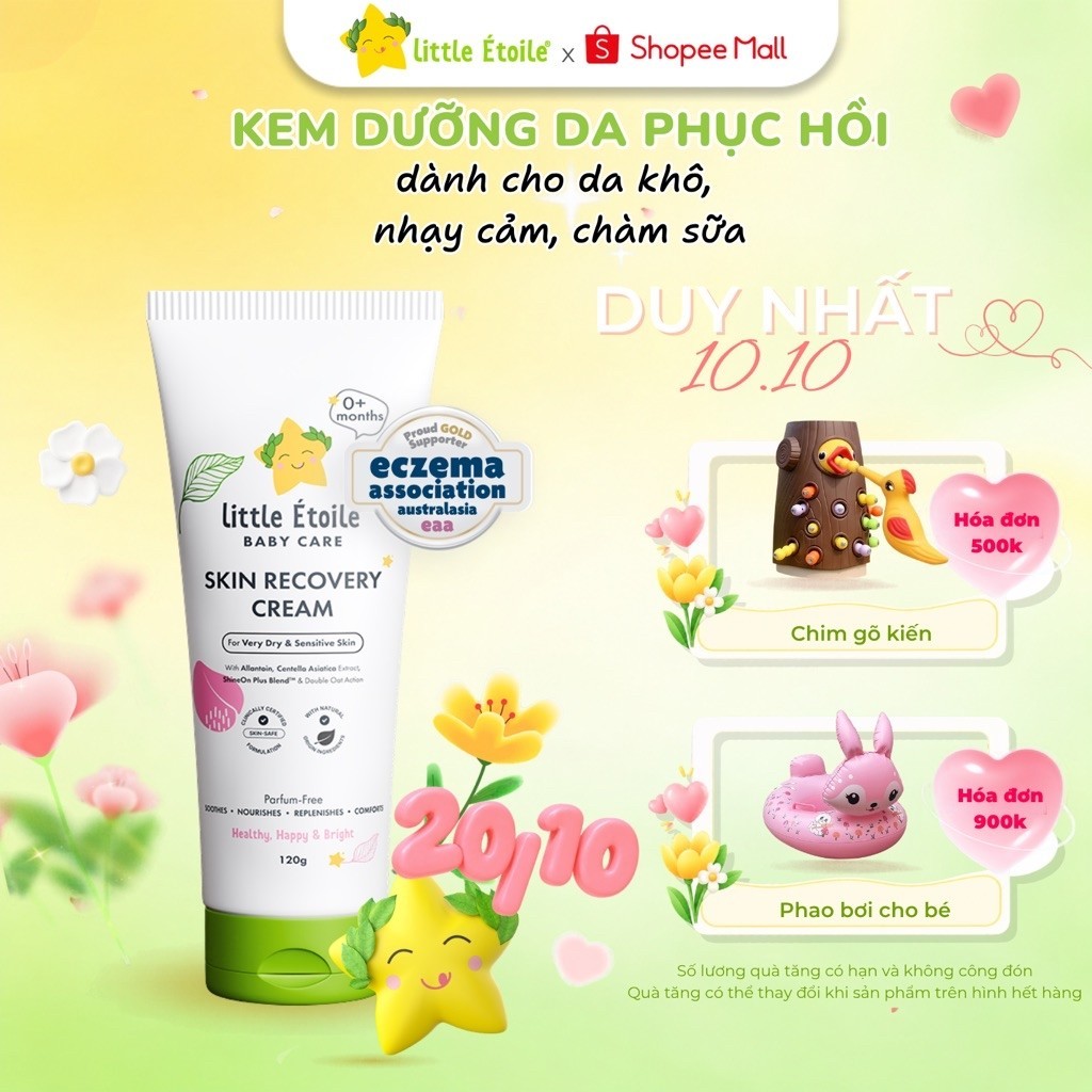 Kem dưỡng da Little Étoile Baby Care Úc phục hồi cho da khô-nhạy cảm của bé
