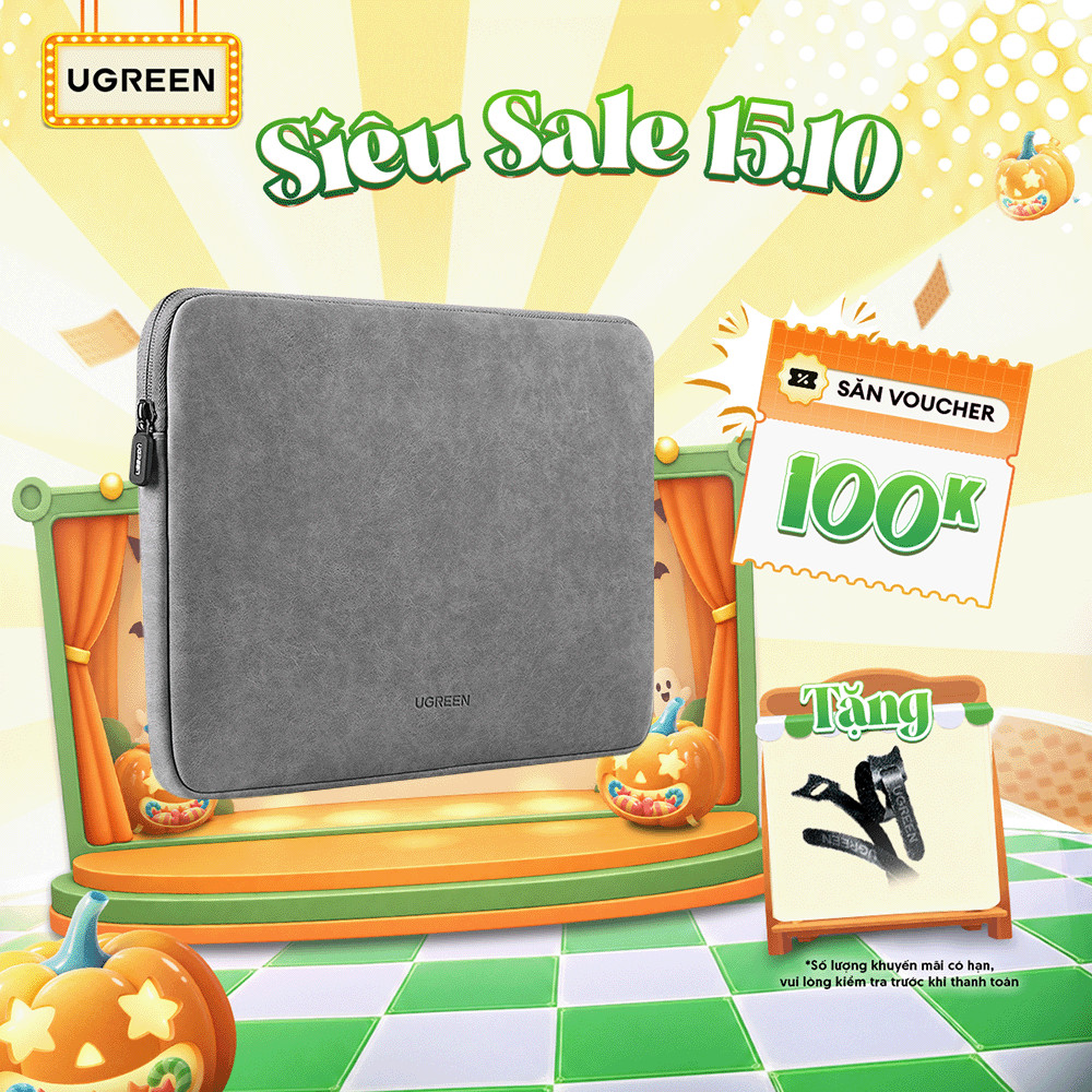 Túi đựng iPad/ Laptop UGREEN LP187 | Bề mặt da lót lông chống thấm, chống shock, trầy xước | Khả năng tương thích rộng